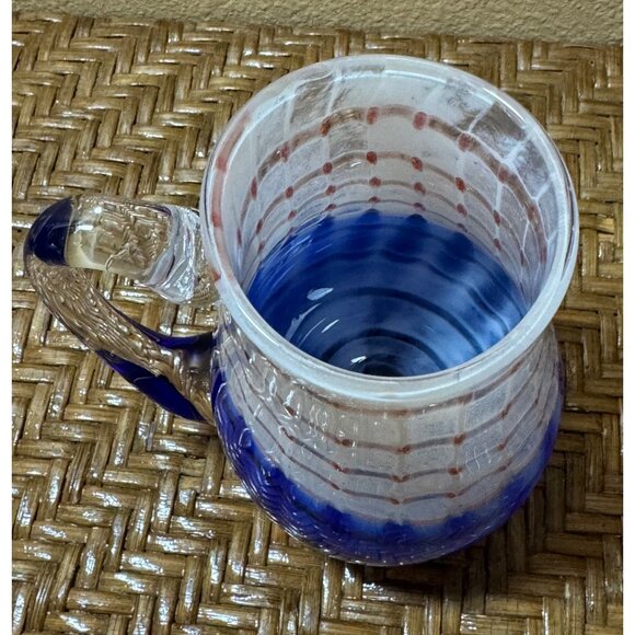 Art Glass Handcrafted Glass Pitcher By Josh Klein 2021 Artist Signed - Picture 4 of 7